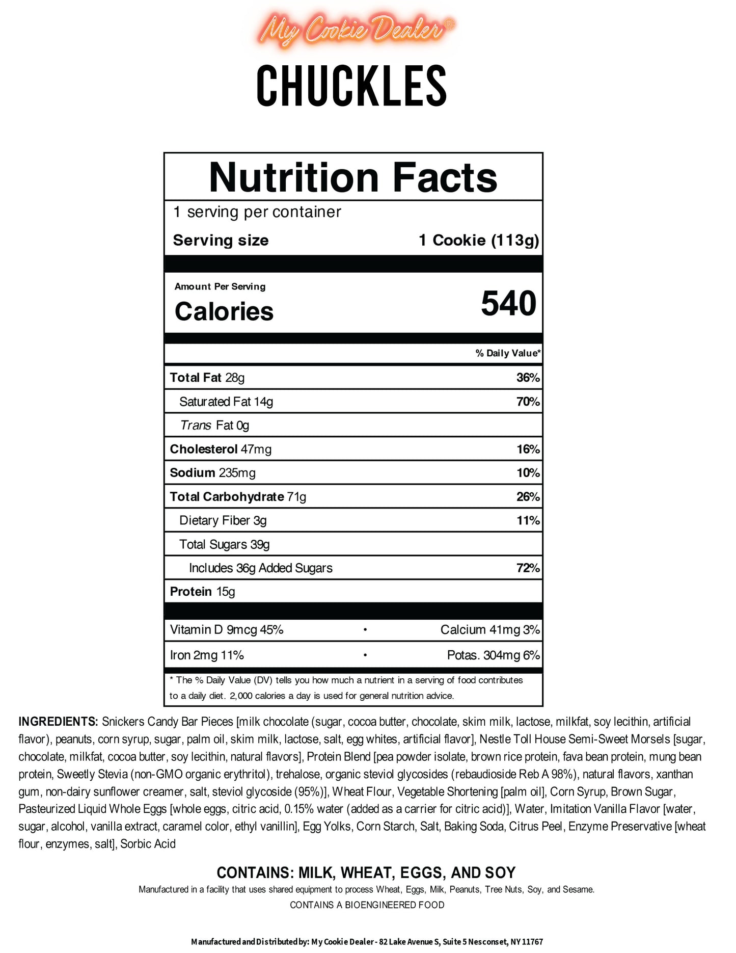 Chuckles Protein Cookie