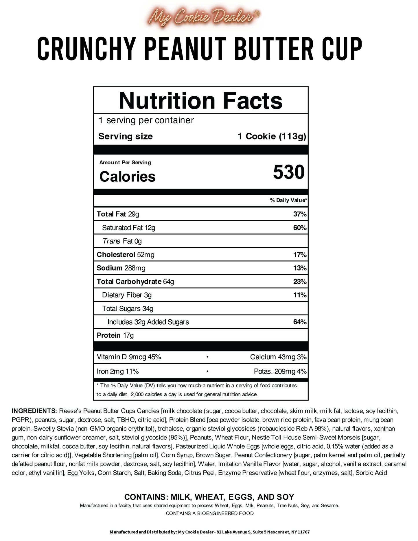 Crunchy Peanut Butter Protein Cookie