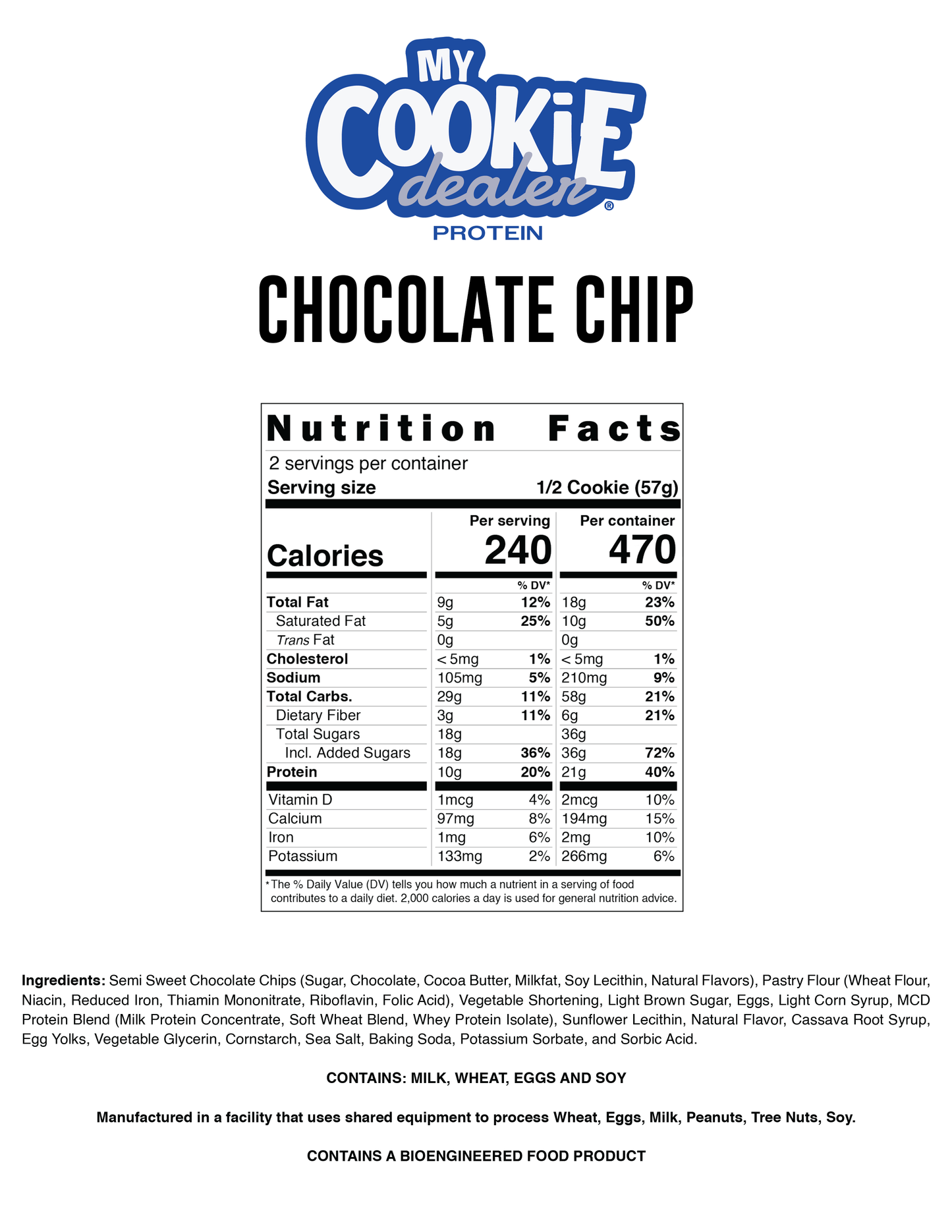 Chocolate Chip Protein Cookie