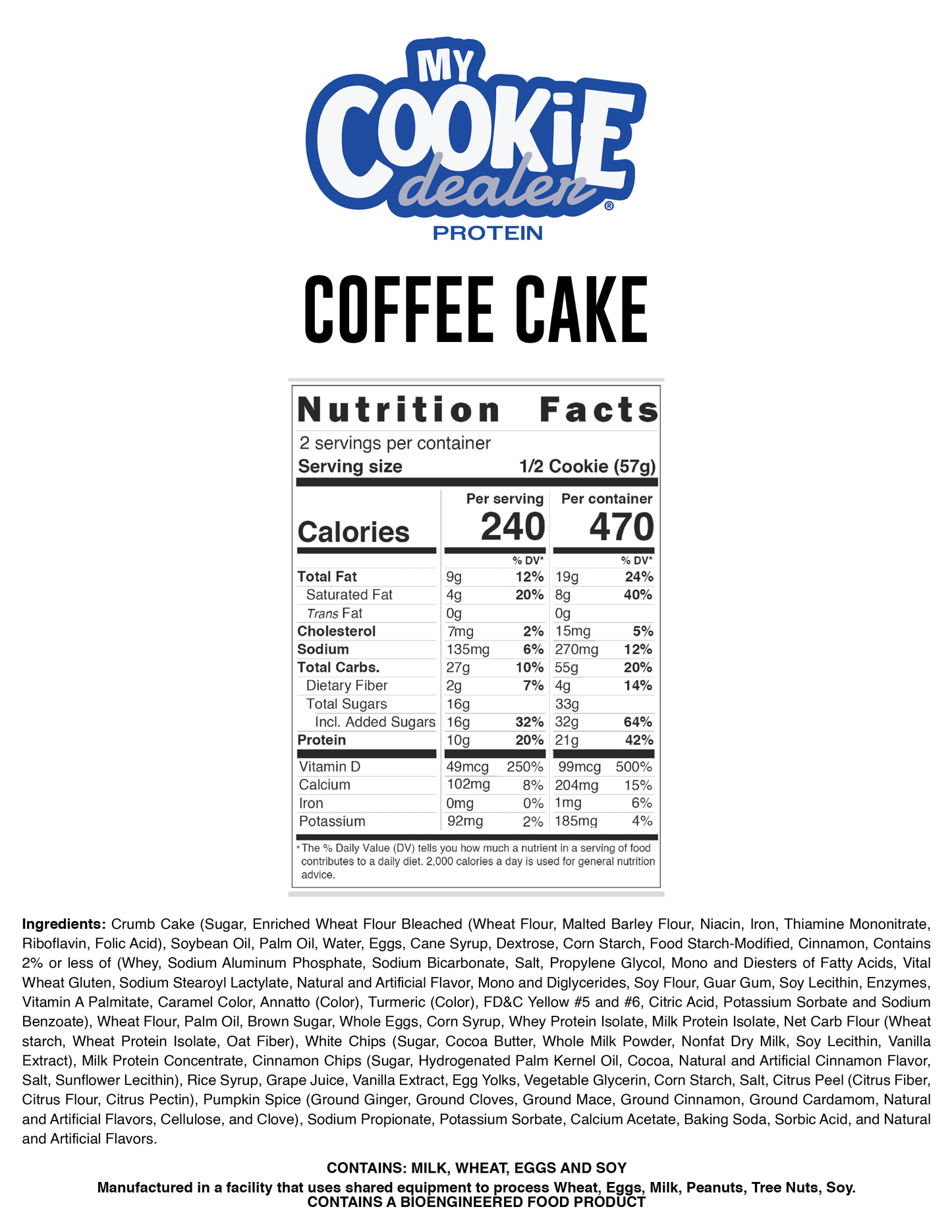 Coffee Cake Protein Cookie