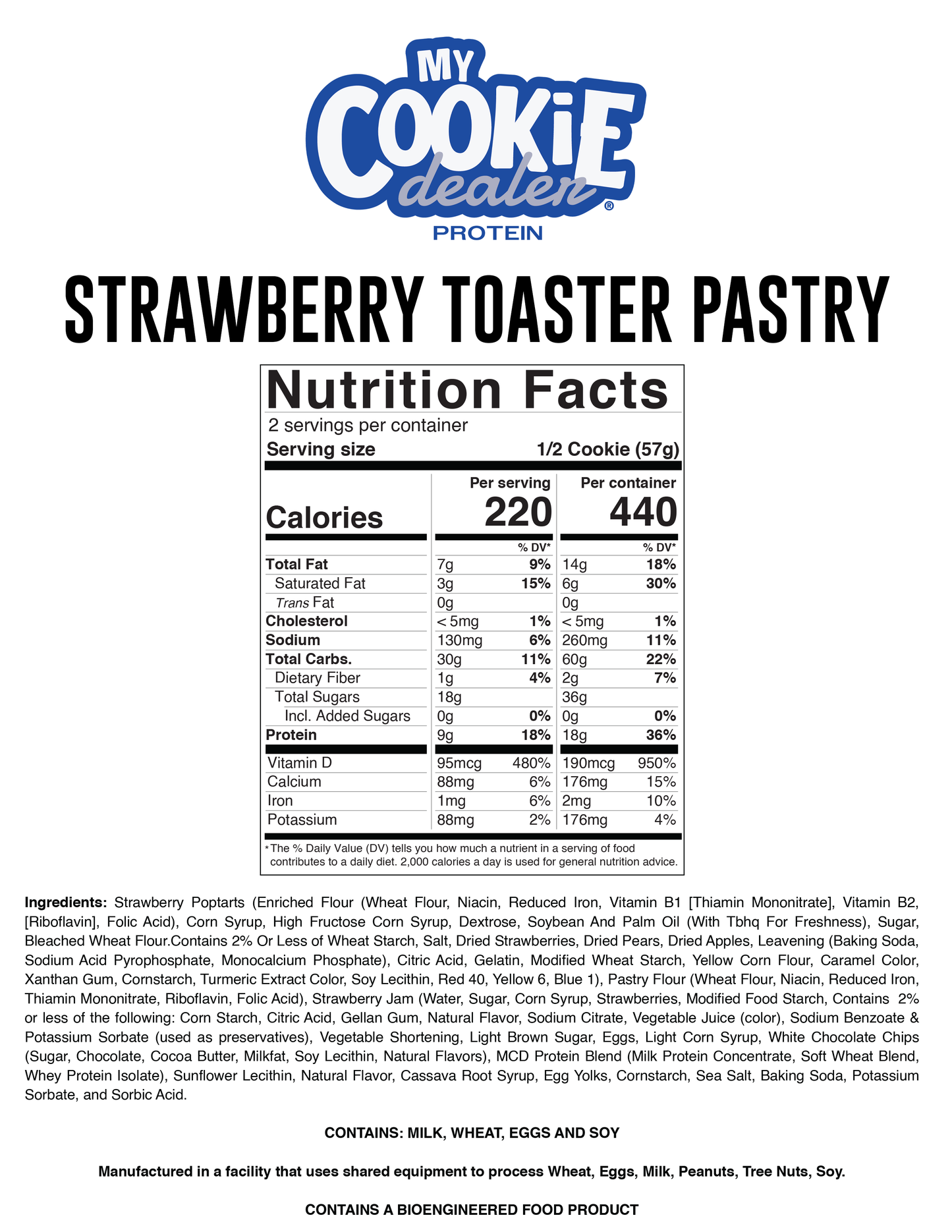 Strawberry Toaster Pastry Protein Cookie