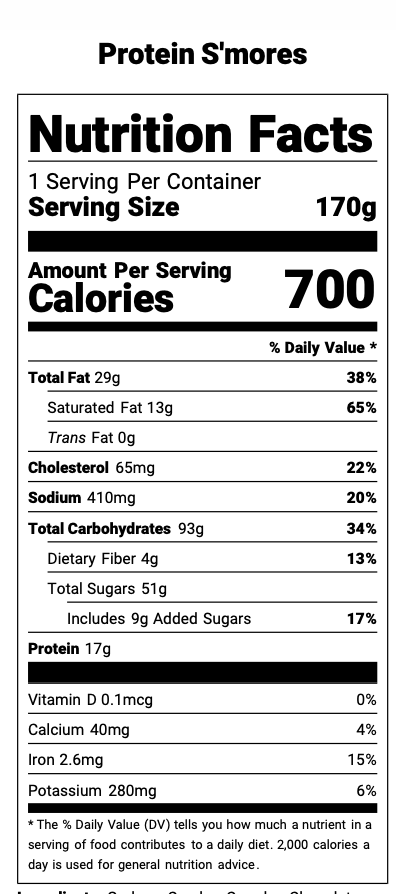 S'mores Protein Cookie