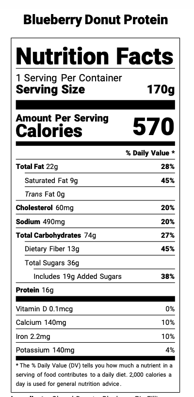Blueberry Donut Protein