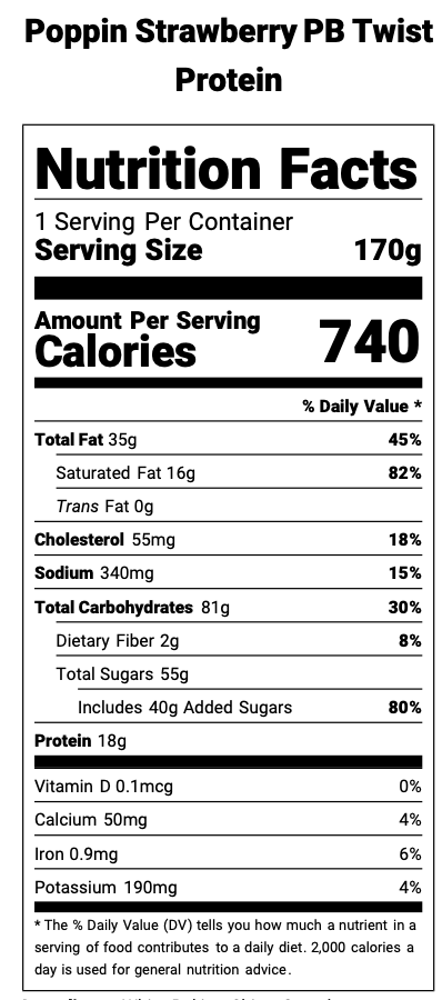 Poppin Strawberry PB Twist Protein