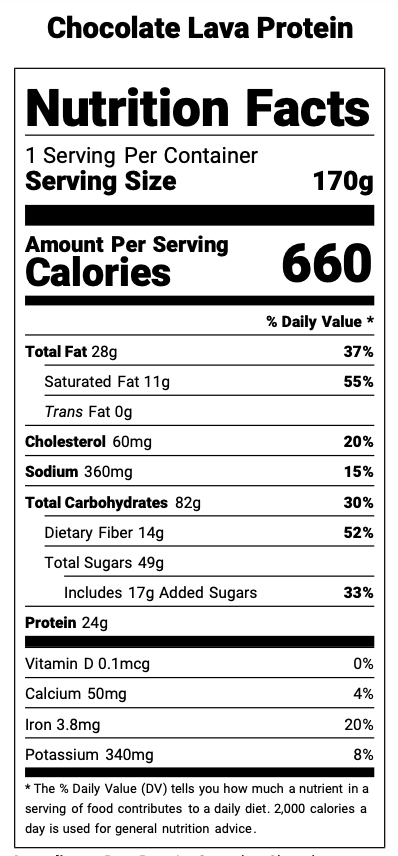 Chocolate Lava Protein
