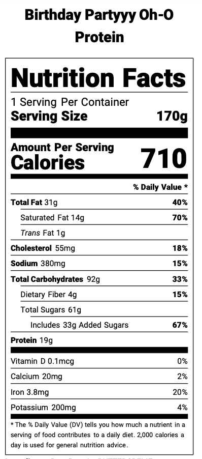 Birthday Partyyy Oh-O Protein