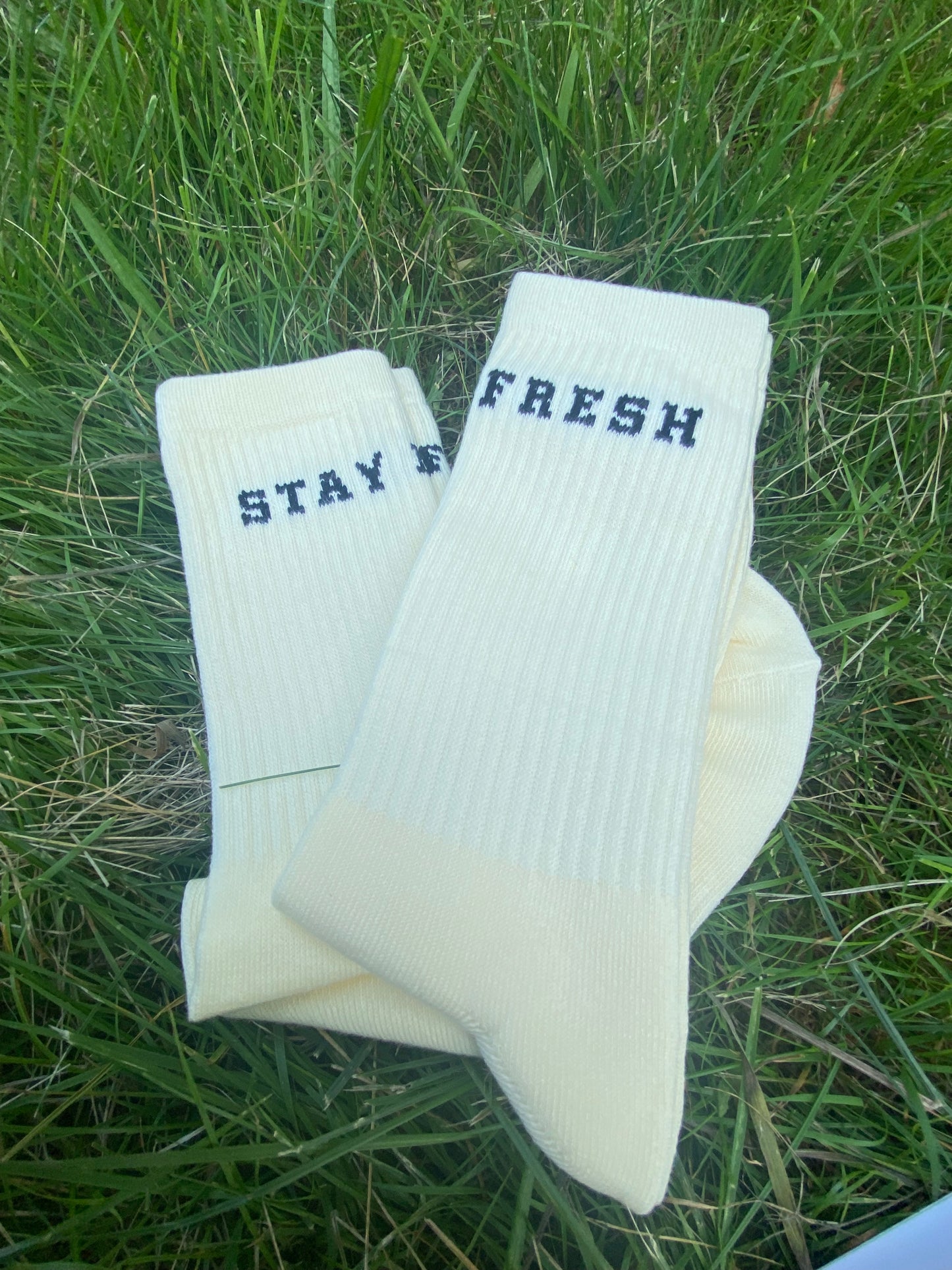 STAY FRESH Socks Ecru